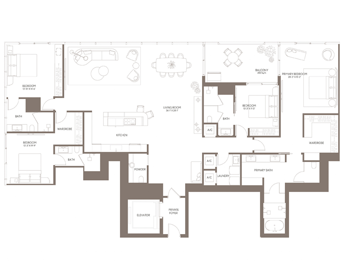 waldorf astoria 4 bedroom floor plan